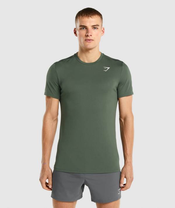 Panske Tricka Gymshark Arrival Zelene | JS6125408